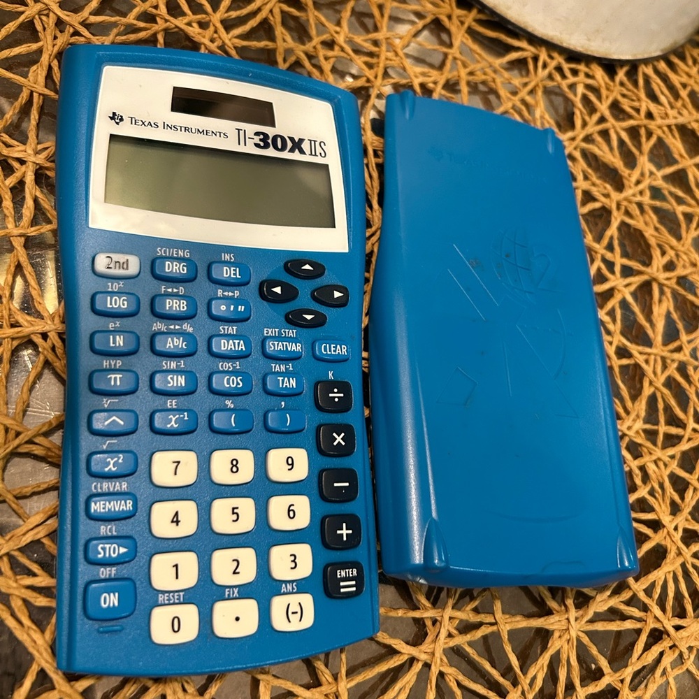 Texas Instruments TI-30XIIS Blue Calculator with Cover